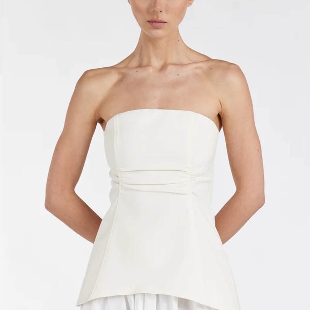 DISSH Frances Strapless Cream Top